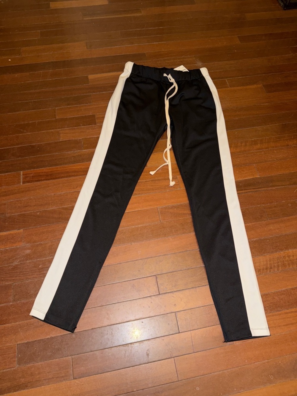 EPTM. Black Sweatpants with White Drawstring
